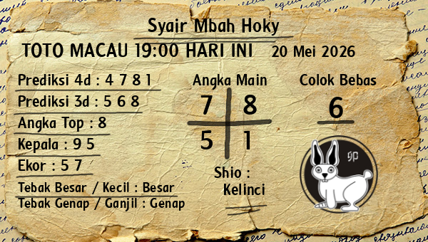 Prediksi Toto Macau 19:00