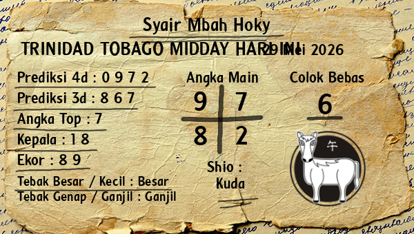 Prediksi Trinidad Tobago Midday