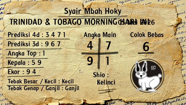 Prediksi Trinidad & Tobago Morning