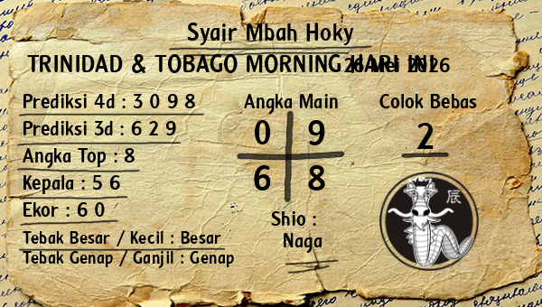 Prediksi Trinidad & Tobago Morning