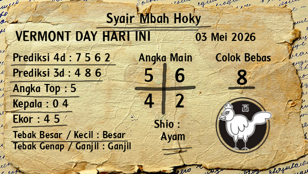 Prediksi Vermont Day