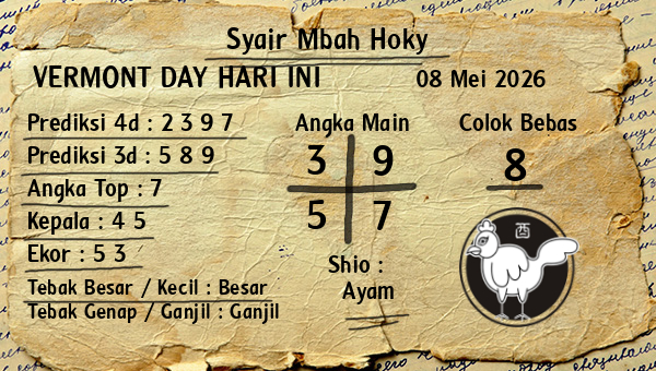 Prediksi Vermont Day