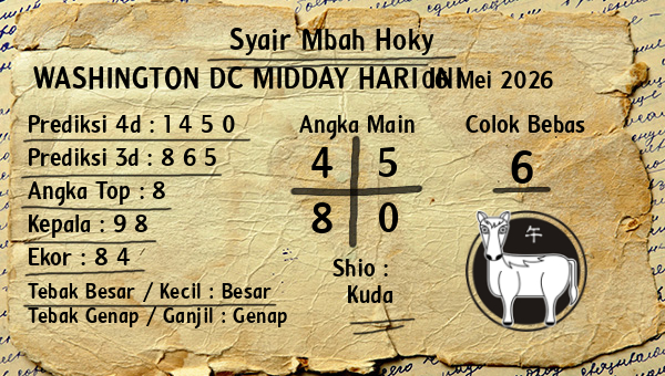 Prediksi Washington Dc Midday