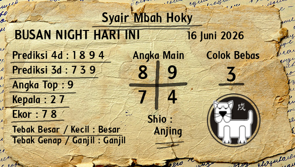 Prediksi Busan Night