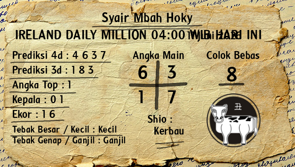 Prediksi Ireland Daily Million 04:00 WIB