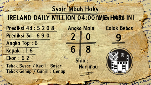 Prediksi Ireland Daily Million 04:00 WIB