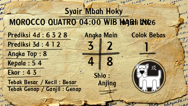 Prediksi Morocco Quatro 04:00 WIB