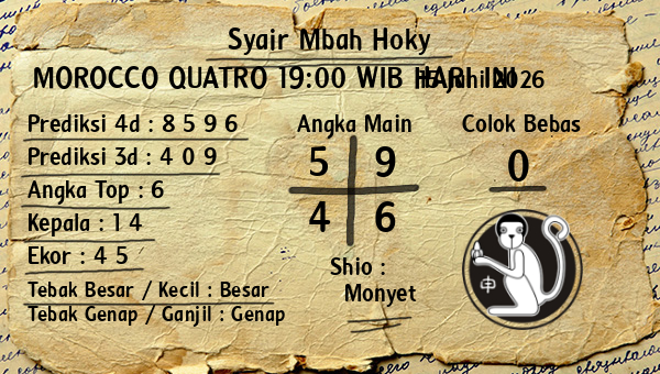 Prediksi Morocco Quatro 19:00 WIB