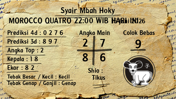 Prediksi Morocco Quatro 22:00 WIB