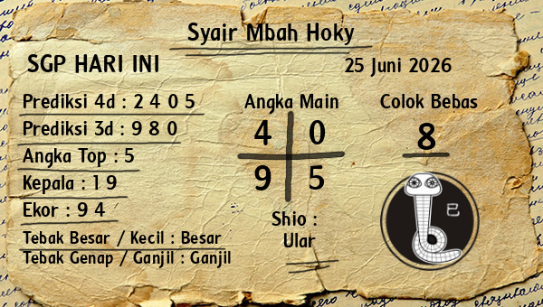 Prediksi SGP