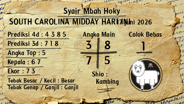 Prediksi South Carolina Midday