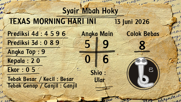 Prediksi Texas Morning