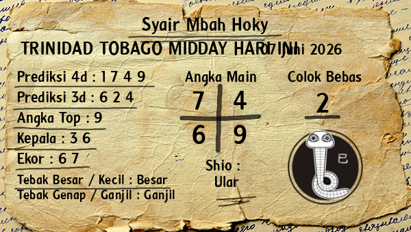 Prediksi Trinidad Tobago Midday
