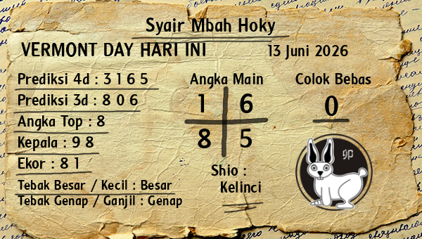 Prediksi Vermont Day