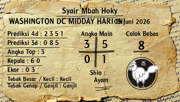 Prediksi Washington Dc Midday
