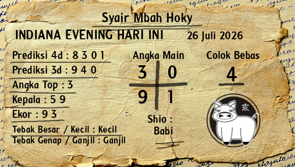 Prediksi Indiana Evening