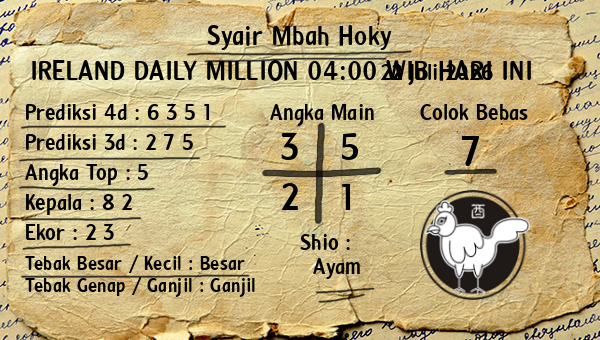 Prediksi Ireland Daily Million 04:00 WIB