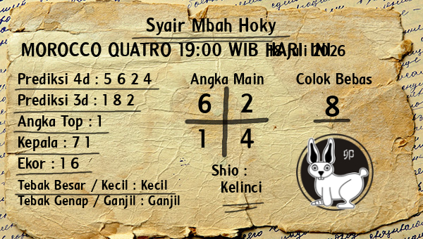 Prediksi Morocco Quatro 19:00 WIB