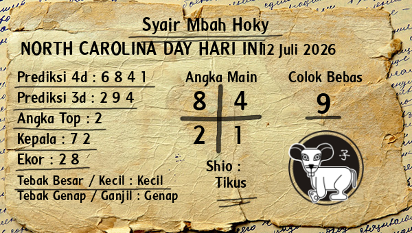 Prediksi North Carolina Day