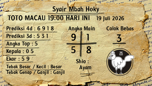 Prediksi Toto Macau 19:00