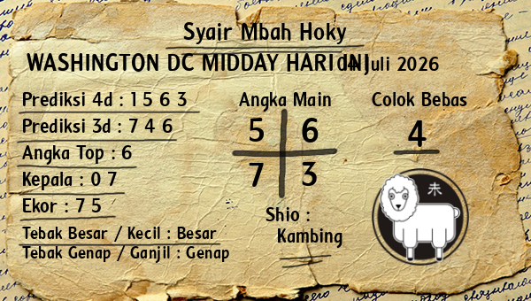 Prediksi Washington Dc Midday
