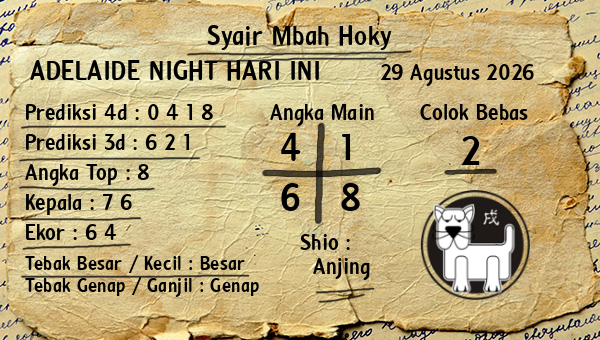 Prediksi Adelaide Night