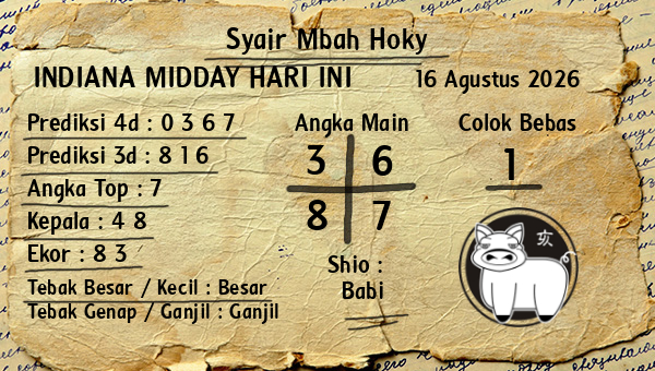 Prediksi Indiana Midday