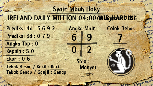 Prediksi Ireland Daily Million 04:00 WIB