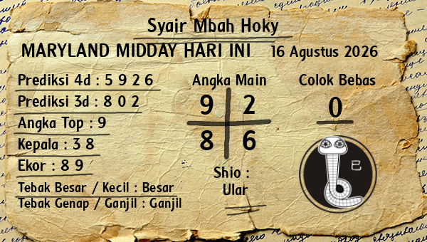 Prediksi Maryland Midday