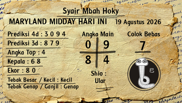 Prediksi Maryland Midday