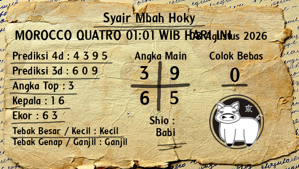 Prediksi Morocco Quatro 01:01 WIB
