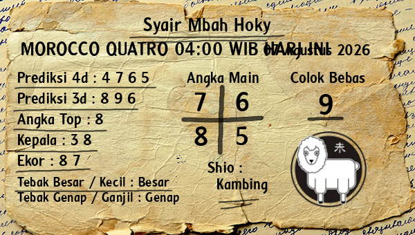 Prediksi Morocco Quatro 04:00 WIB