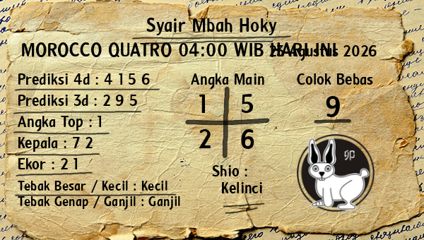 Prediksi Morocco Quatro 04:00 WIB