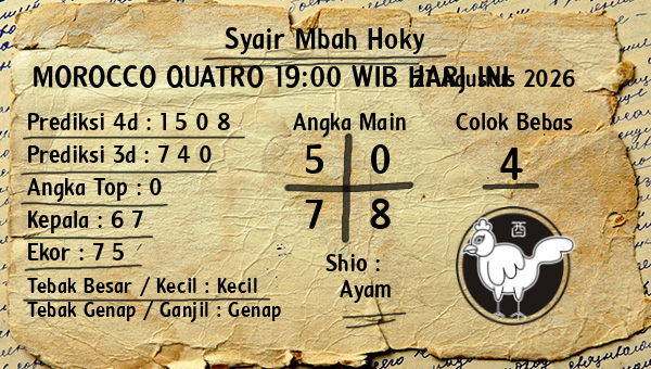 Prediksi Morocco Quatro 19:00 WIB