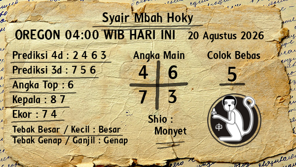 Prediksi Oregon 04:00 WIB