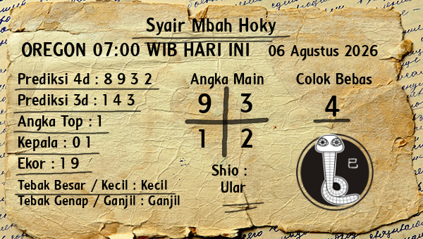 Prediksi Oregon 07:00 WIB
