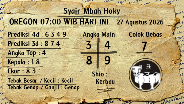 Prediksi Oregon 07:00 WIB