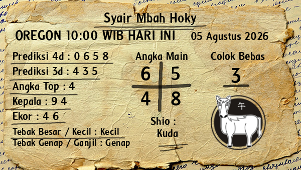 Prediksi Oregon 10:00 WIB