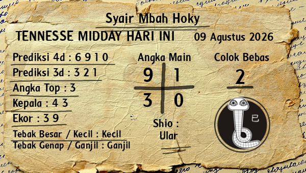 Prediksi Tennesse Midday