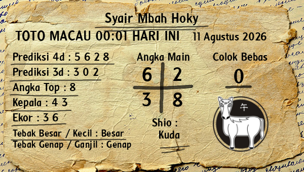 Prediksi Toto Macau 00:01