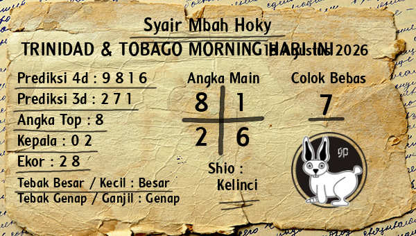 Prediksi Trinidad & Tobago Morning