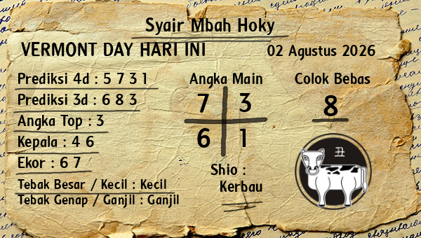 Prediksi Vermont Day