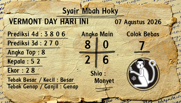 Prediksi Vermont Day