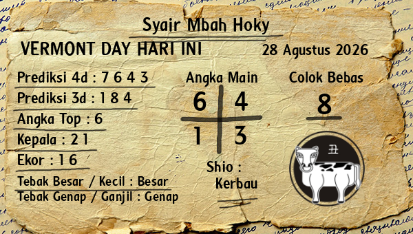 Prediksi Vermont Day