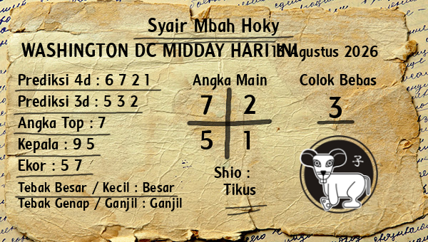 Prediksi Washington Dc Midday