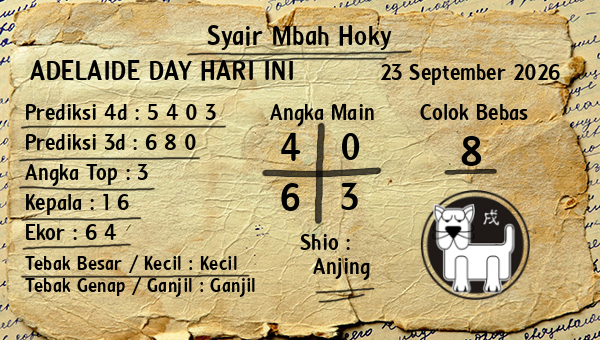 Prediksi Adelaide Day