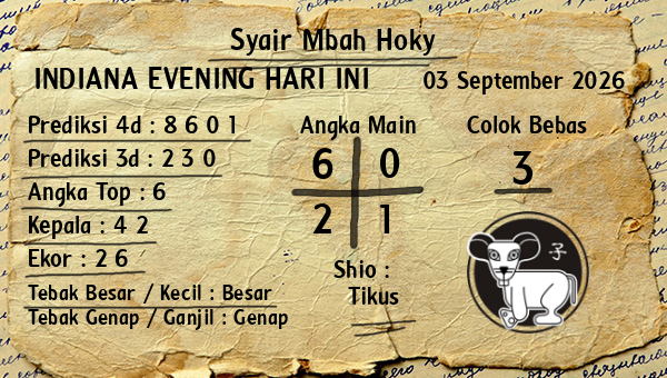 Prediksi Indiana Evening