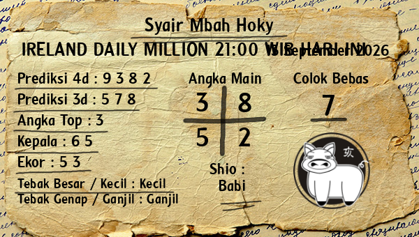 Prediksi Ireland Daily Million 21:00 WIB
