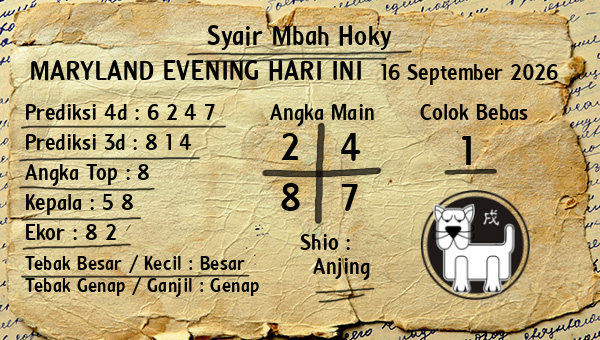 Prediksi Maryland Evening