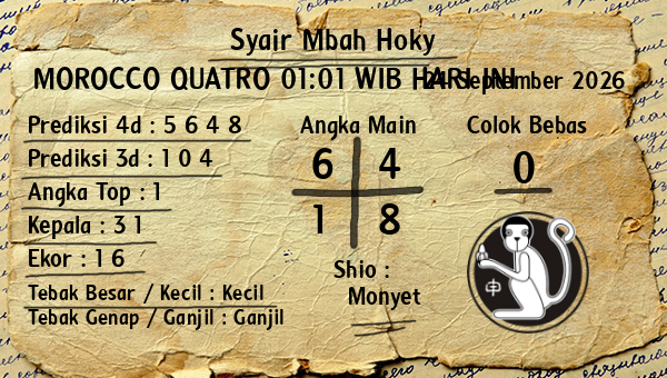 Prediksi Morocco Quatro 01:01 WIB
